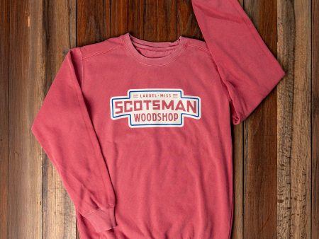 Scotsman Woodshop Crimson Sweatshirt on Sale