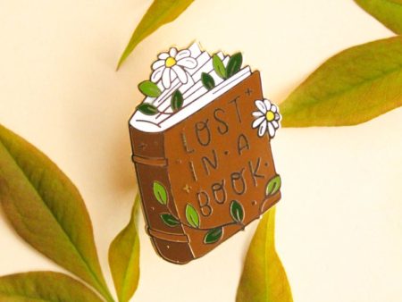 Lost in a Book Enamel Pin For Discount