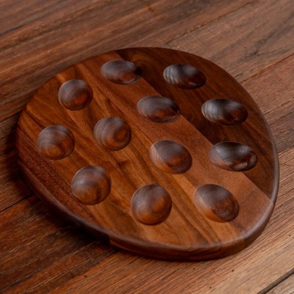 Walnut Deviled Egg Tray | 12 egg Supply