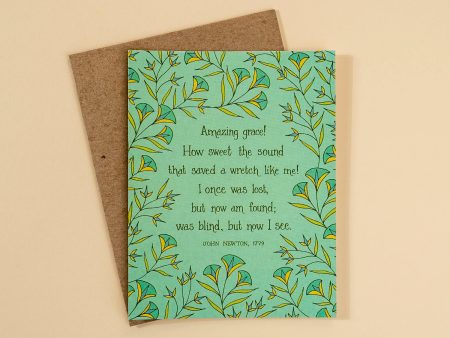 Amazing Grace Hymn Greeting Card Online