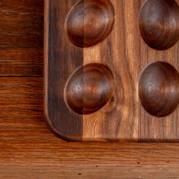 Walnut Deviled Egg Tray | 18 egg Hot on Sale