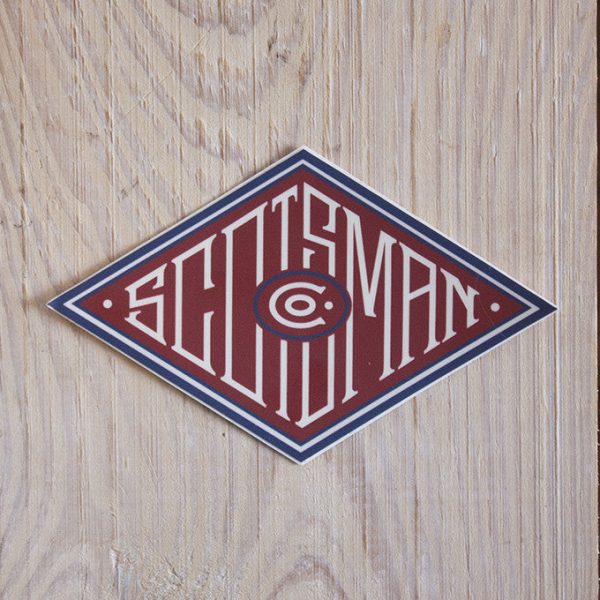 Red Scotsman Diamond Die Cut Decal Hot on Sale