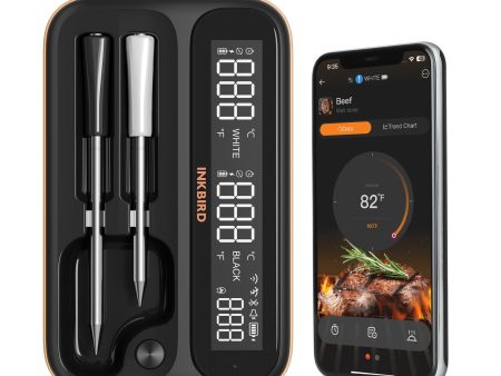 WiFi & Bluetooth Meat Thermometer INT-12-BW For Discount