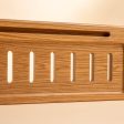 White Oak Slotted Bath Caddy For Discount