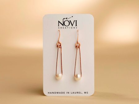 Novi Pearl Triad Earrings Cheap