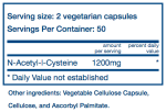 Vital Nutrients N-Acetyl Cysteine (NAC) 600mg Supply