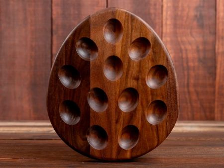 Walnut Deviled Egg Tray | 12 egg Supply