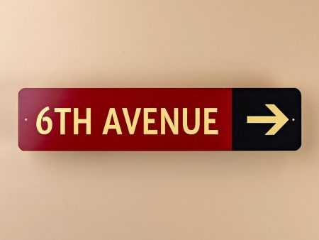 6th Ave Directional Sign For Discount