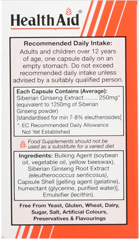 Health Aid Siberian Ginseng Online