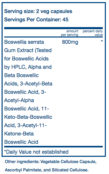 Vital Nutrients Boswellia 400mg Fashion