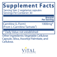 Vital Nutrients Carnitine 500mg For Sale