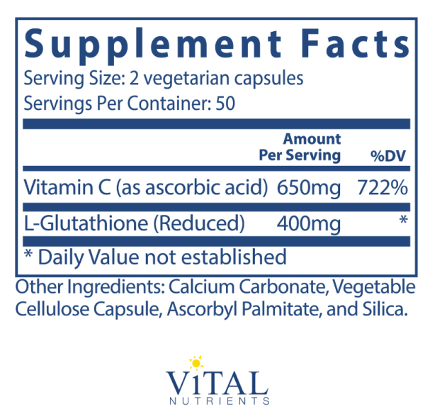 Vital Nutrients Glutathione (Reduced) 400mg Online