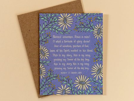 Blessed Assurance Hymn Greeting Card Discount