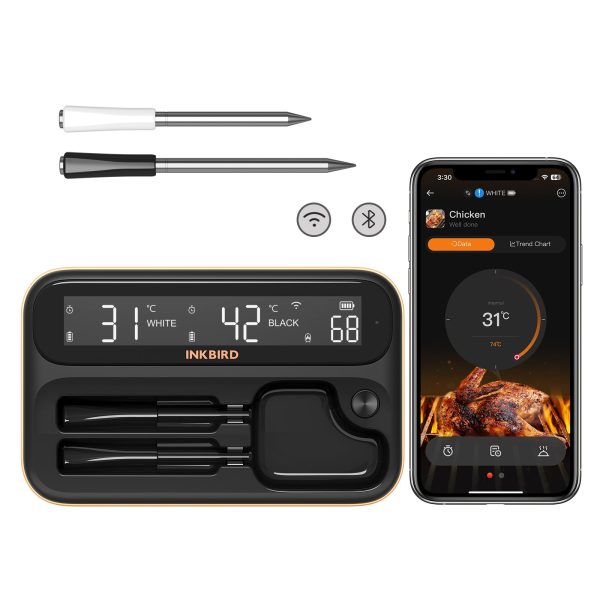 WiFi & Bluetooth Meat Thermometer INT-12-BW Sale