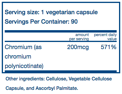 Vital Nutrients Chromium Polynicnitinate 200mcg Online