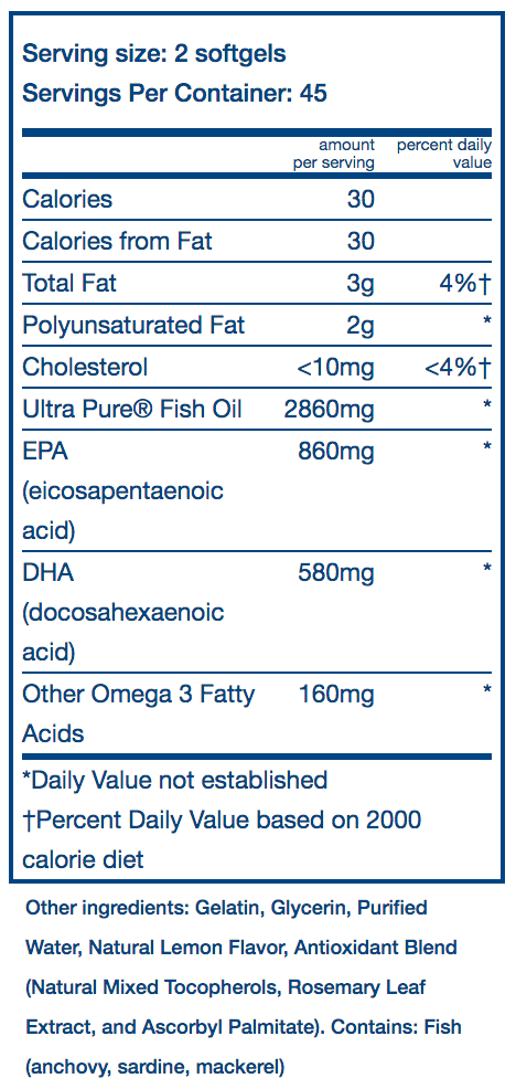 Vital Nutrients Ultra Pure Fish Oil 800 Cheap