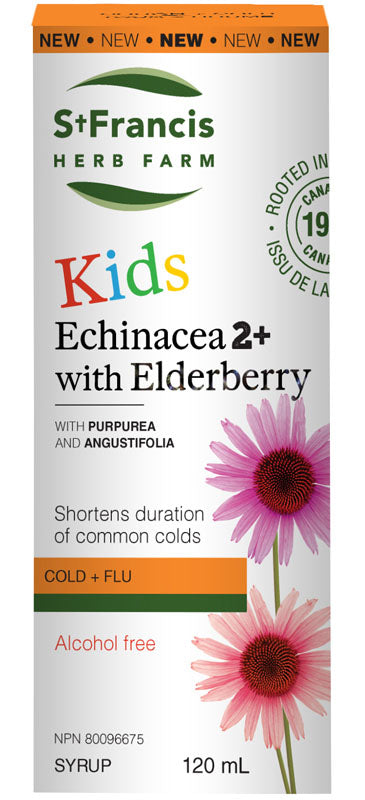 ST FRANCIS HERB FARM Echinacea 2+ Kids with Elderberry (120 ml) For Sale