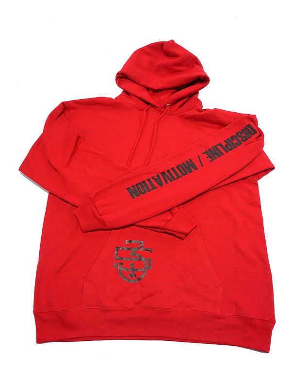 D M and Monogram Hood Red on Sale