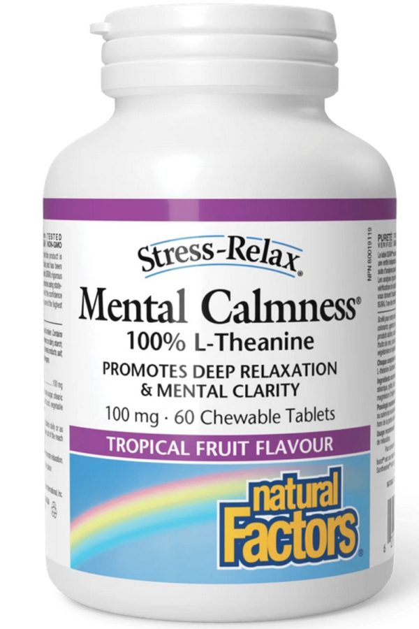 STRESS RELAX Mental Calmness (100 mg - Tropical Fruit - 60 Chewables) Sale