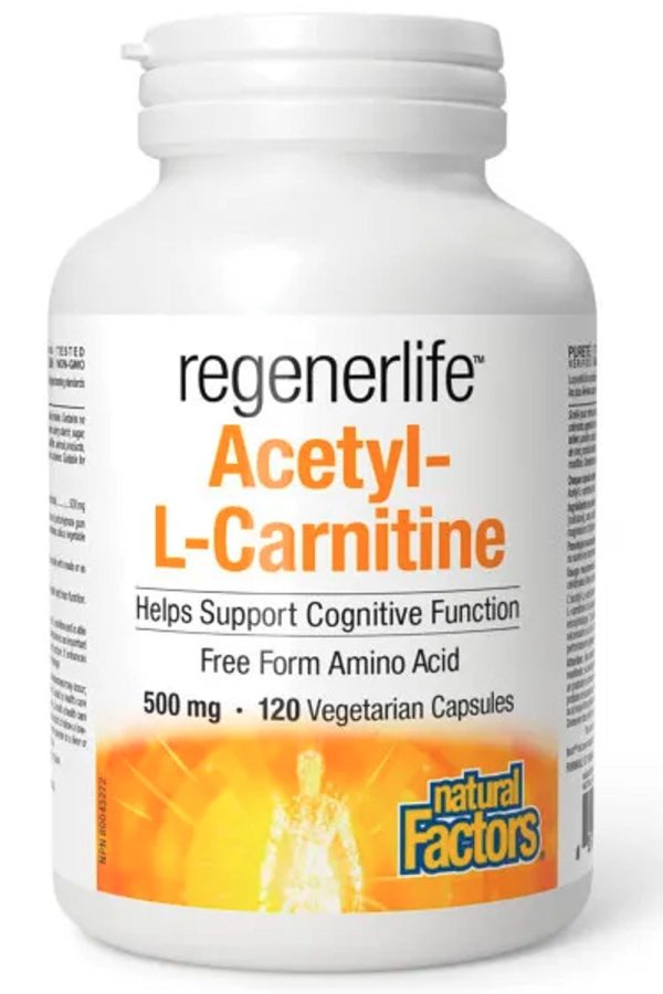 NATURAL FACTORS Regenerlife Acetyl-L-Carnitine (500 mg - 120 vcaps) Fashion