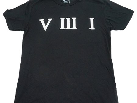 Old School Roman Numeral Tee - Black Online now