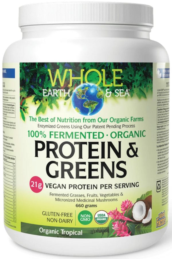 WHOLE EARTH & SEA Fermented Organic Protein & Greens (Organic Tropical - 660 g) Discount