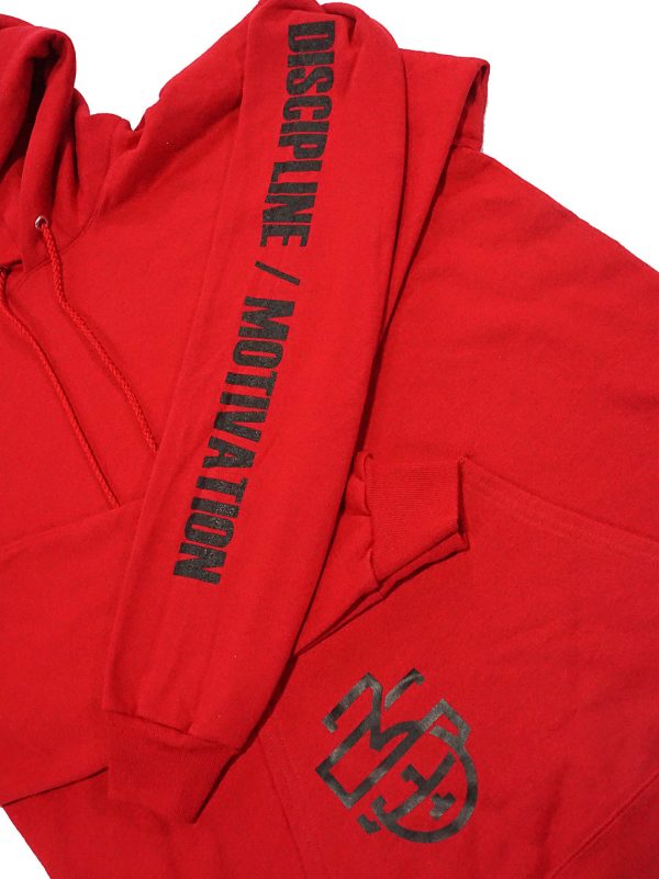 D M and Monogram Hood Red on Sale