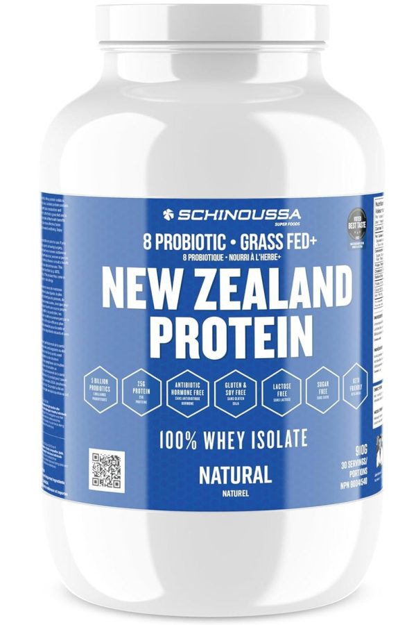 SCHINOUSSA NZ Whey Isolate + Probiotics (Natural - 910 Grams) Fashion