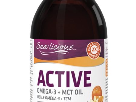 SEA-LICIOUS Active Omega-3 + MCT (Orange Vanilla - 250 ml) For Sale