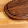 Walnut Oval Serving Board with Juice Groove Discount