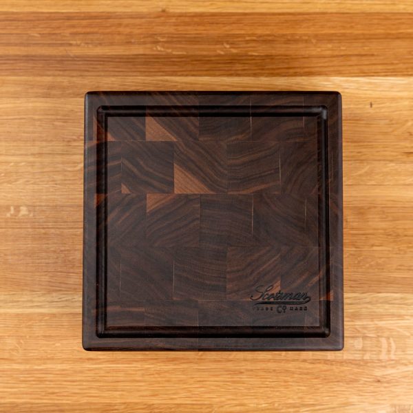 Walnut End Grain Square Butcher Block with Juice Groove Fashion