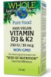 WHOLE EARTH & SEA Vitamin D3 & K2 100% Vegan (15 ml) Online Sale