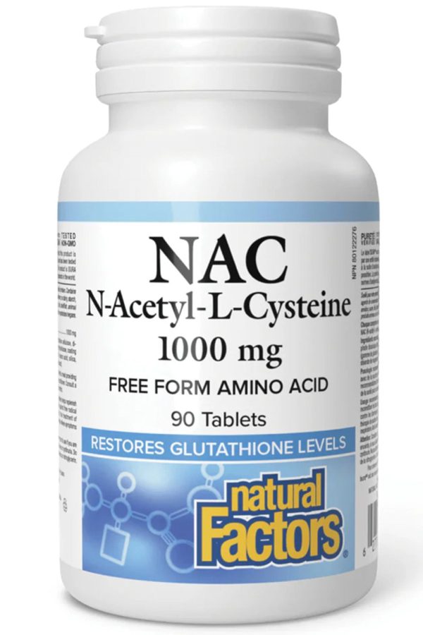 NATURAL FACTORS NAC (1000 mg - 90 tabs) on Sale