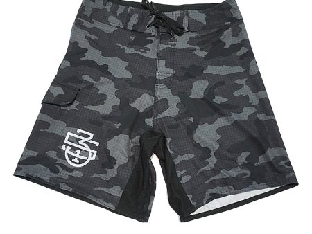 Black Camo Monogram Shorts Discount