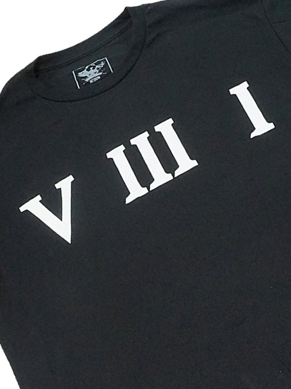 Old School Roman Numeral Tee - Black Online now