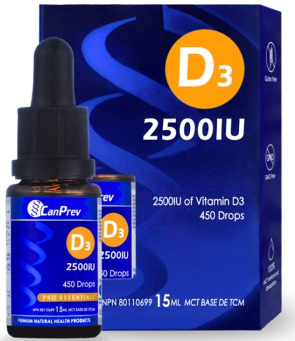 CANPREV D3 Drops 2500IU  (15 ml) - MCT Base ml Online