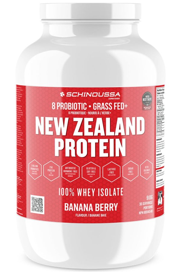 SCHINOUSSA NZ Whey Isolate + Probiotics (Banana Berry - 910 Grams) on Sale