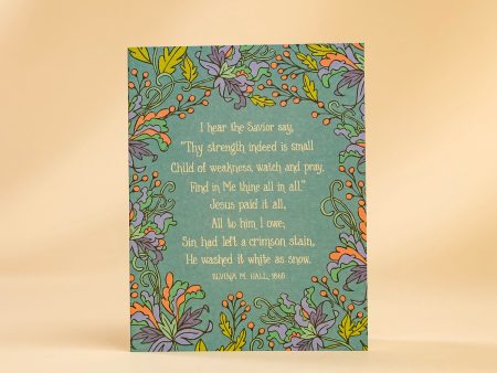 Jesus Paid It All Hymn Greeting Card Fashion