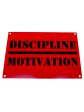 D M Wall Sign Red and Black Discount