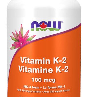 NOW Vitamin K-2 (100 mcg - 100 veg caps) Online Hot Sale