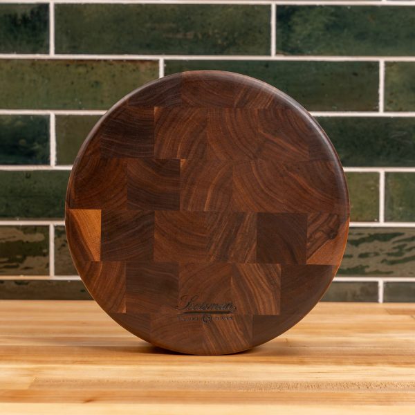 Walnut End Grain Round Butcher Block Discount