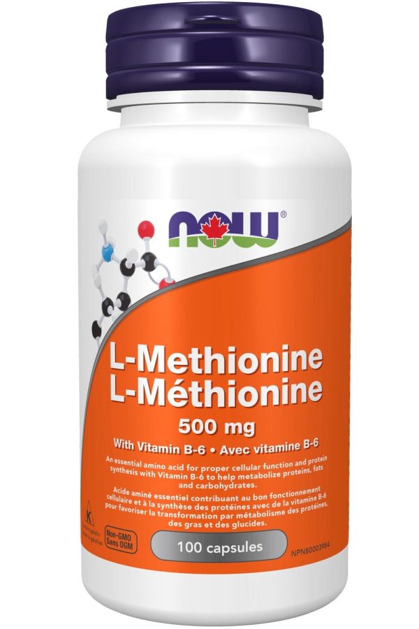 NOW L-Methionine (500 mg - 100 Capsules) Supply