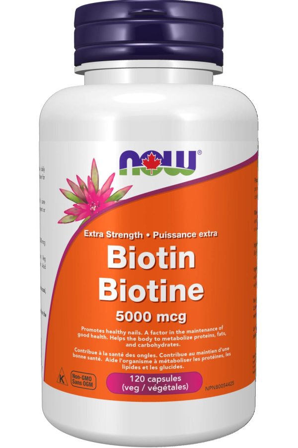 NOW Biotin (5000 mcg - 120 vcaps) Online