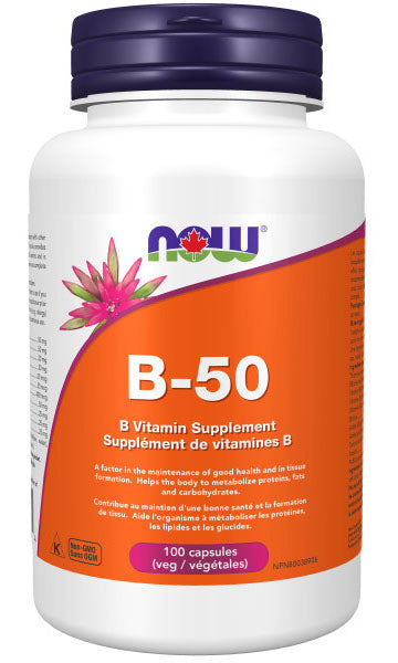 NOW Vitamin B 50 Complex (100 veg caps) Supply