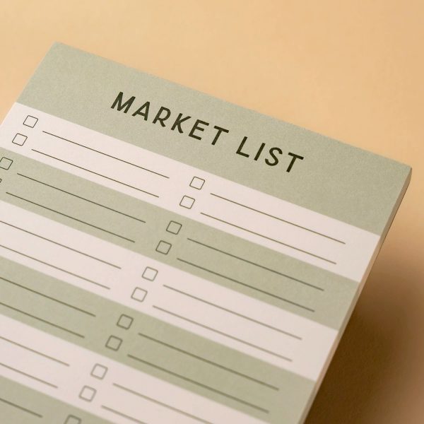 Striped Market List Notepad For Discount