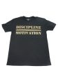 Discipline Over Motivation Tee - Black Gold For Cheap