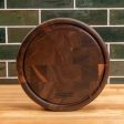 Walnut End Grain Round Butcher Block with Juice Groove Online Hot Sale