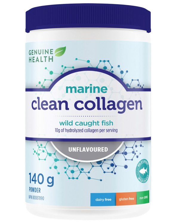 GENUINE HEALTH Clean Collagen Marine (Unflavoured 140g) on Sale