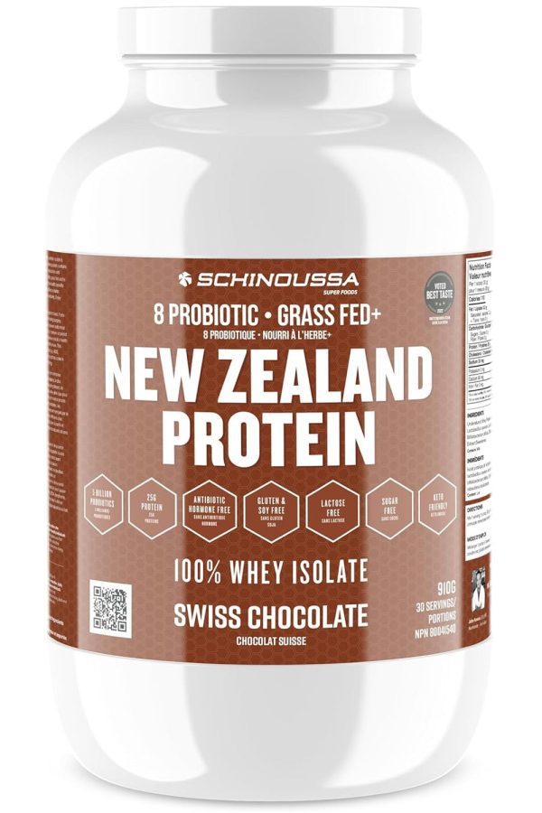 SCHINOUSSA NZ Whey Isolate + Probiotics (Swiss Chocolate - 910 gr) Fashion