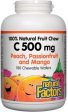 NATURAL FACTORS Vitamin C Peach (500 mg - 180 chews) Sale